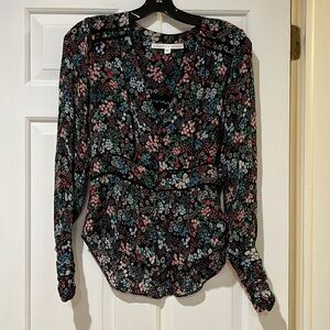 Veronica Beard floral peplum blouse.